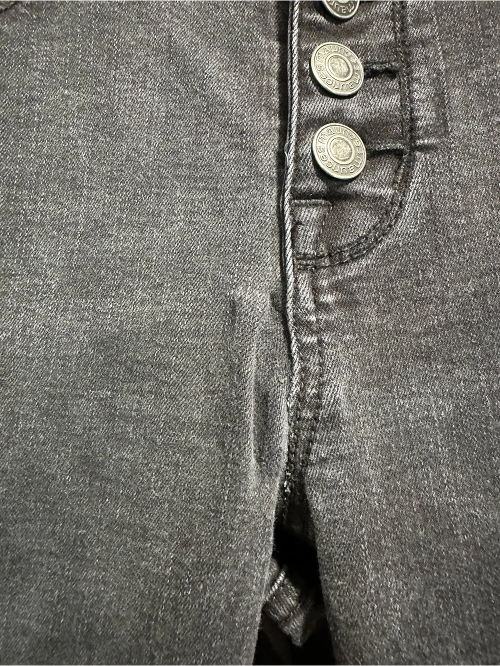Maurices Black Flare High Rise Jeans with Button Fly